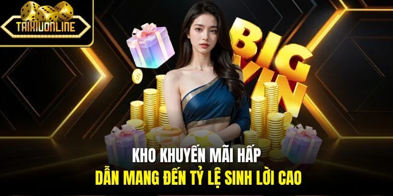 Kho khuyến mãi hấp dẫn mang đến tỷ lệ sinh lời cao